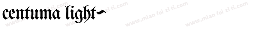 centuma light字体转换